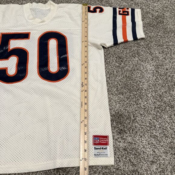 Vintage 80s Chicago Bears NFL Jersey #50 Mike Singletary Size Large Sandknit - Picture 7 of 9